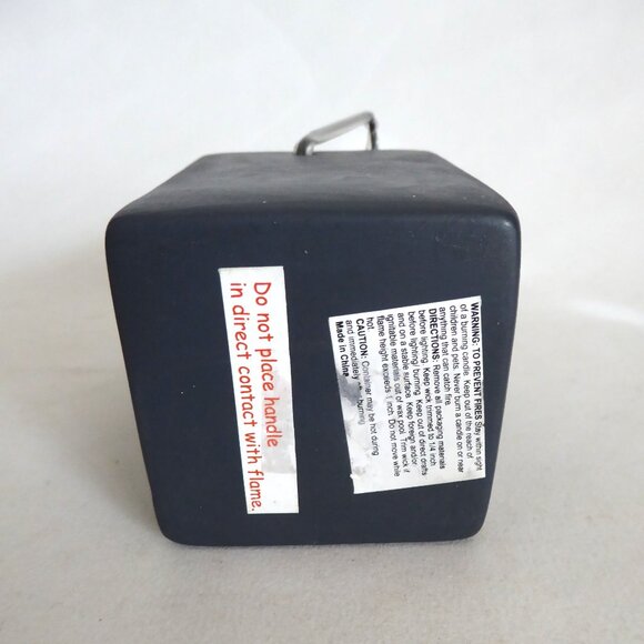 NEW CERAMIC LIDDED MERRY CHRISTMAS SNOWMAN CANDLE HOLDER WITH WOOD HANDLE - Picture 10 of 10